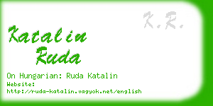 katalin ruda business card